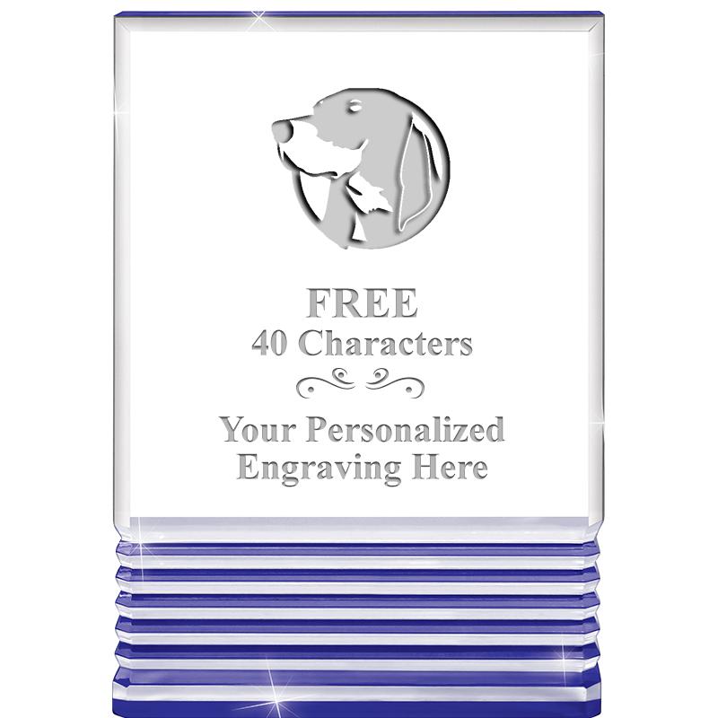 3.5"x5"BLUE ROCKWELL ACRYLIC