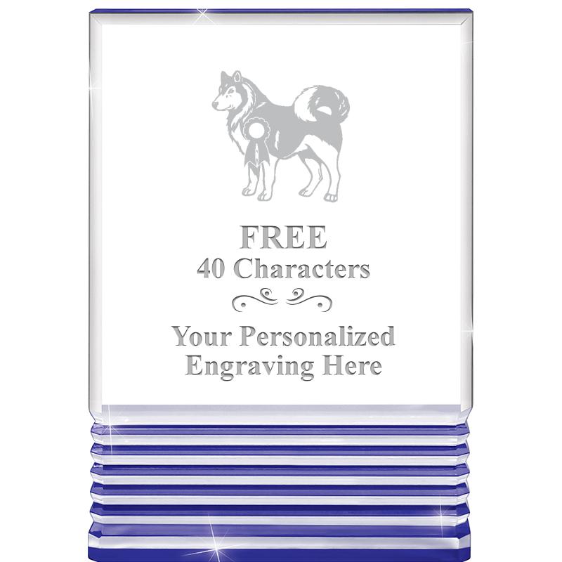 3.5"x5"BLUE ROCKWELL ACRYLIC