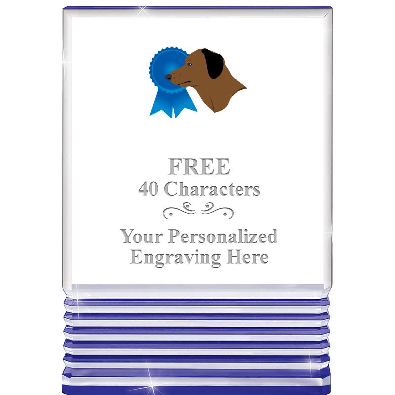 3.5"x5"BLUE ROCKWELL ACRYLIC