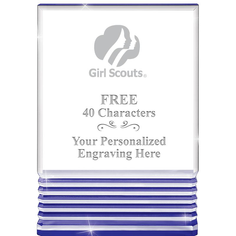 3.5"x5"BLUE ROCKWELL ACRYLIC