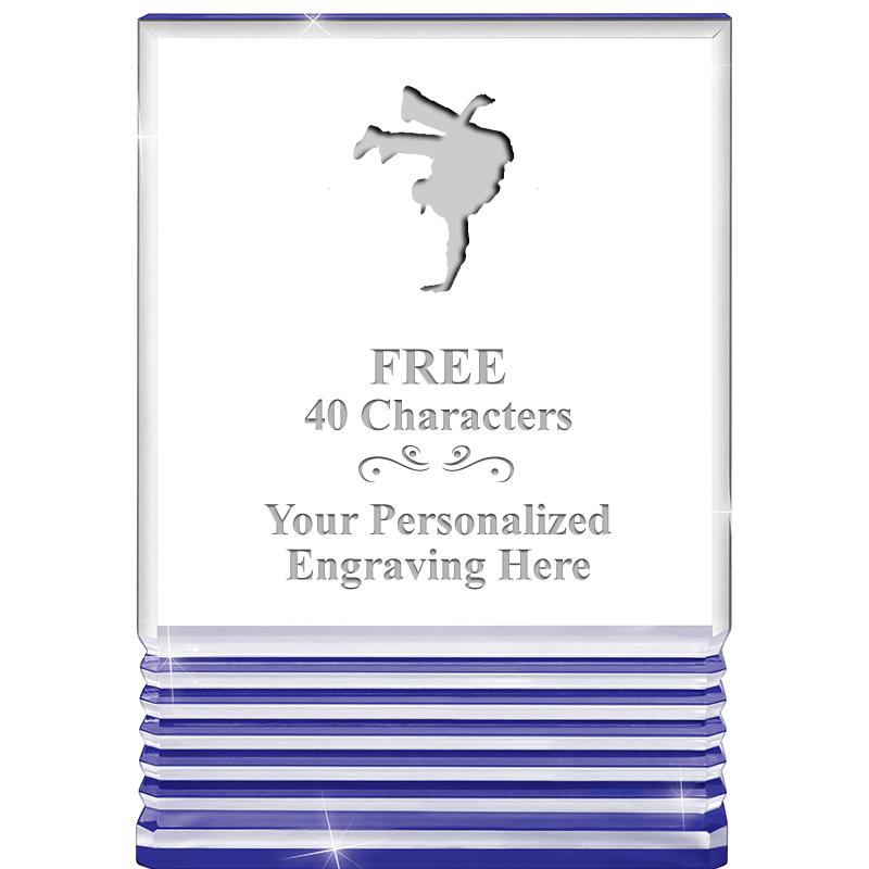 3.5"x5"BLUE ROCKWELL ACRYLIC