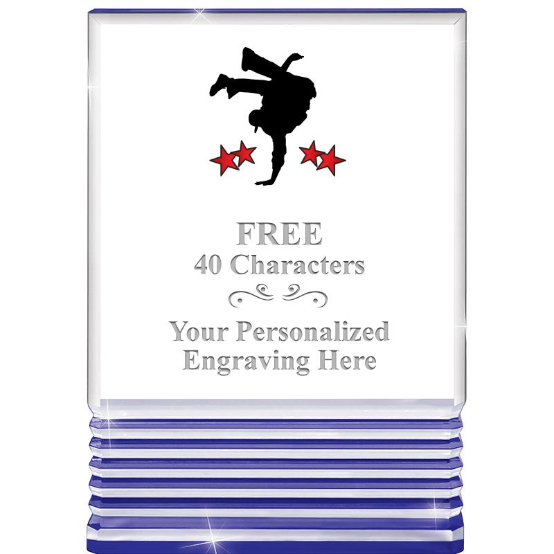 3.5"x5"BLUE ROCKWELL ACRYLIC