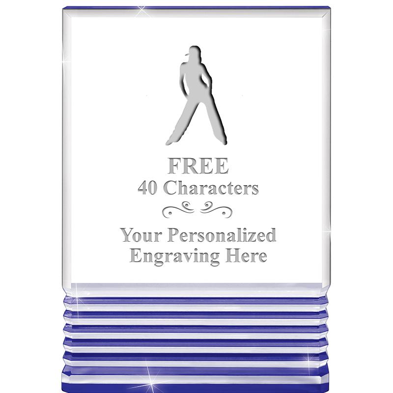 3.5"x5"BLUE ROCKWELL ACRYLIC