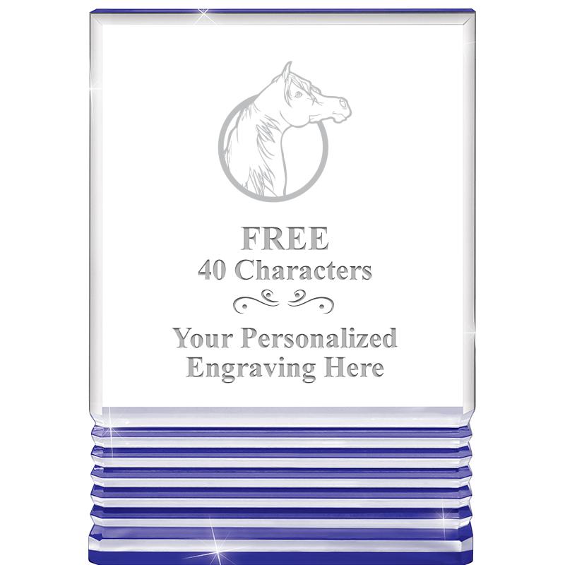 3.5"x5"BLUE ROCKWELL ACRYLIC