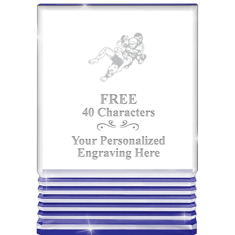 3.5"x5"BLUE ROCKWELL ACRYLIC