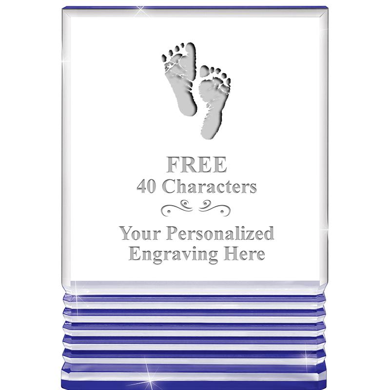 3.5"x5"BLUE ROCKWELL ACRYLIC