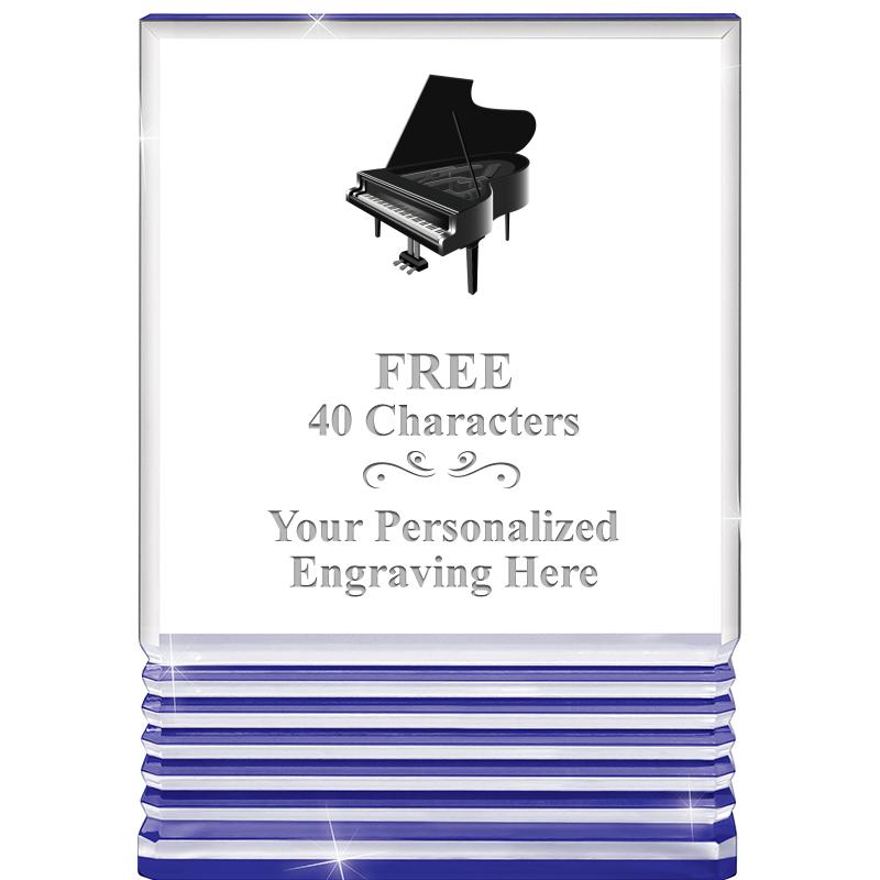 3.5"x5"BLUE ROCKWELL ACRYLIC