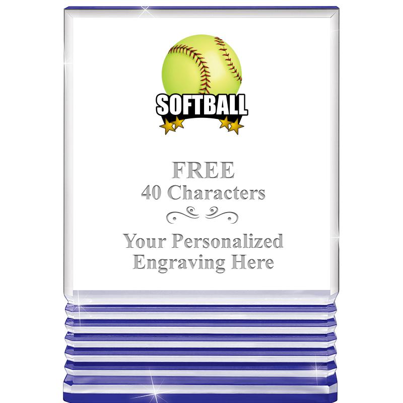 3.5"x5"BLUE ROCKWELL ACRYLIC