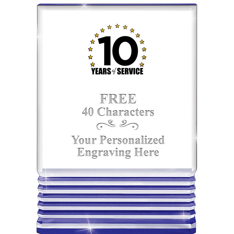 3.5"x5"BLUE ROCKWELL ACRYLIC