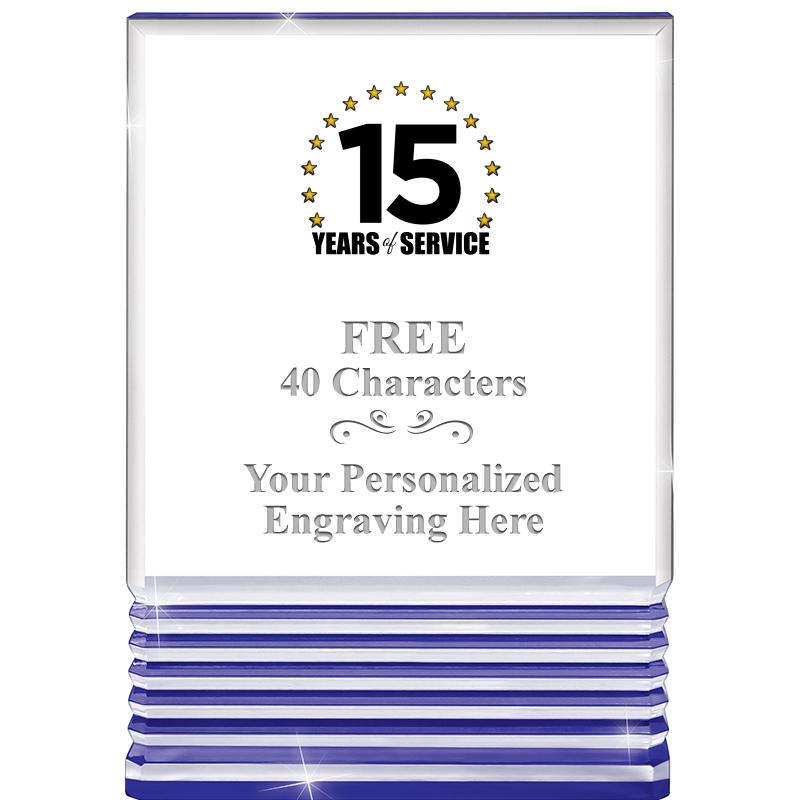 3.5"x5"BLUE ROCKWELL ACRYLIC