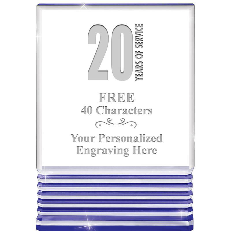 3.5"x5"BLUE ROCKWELL ACRYLIC