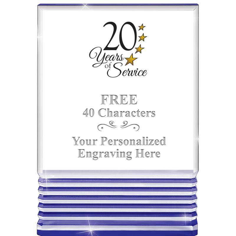 3.5"x5"BLUE ROCKWELL ACRYLIC