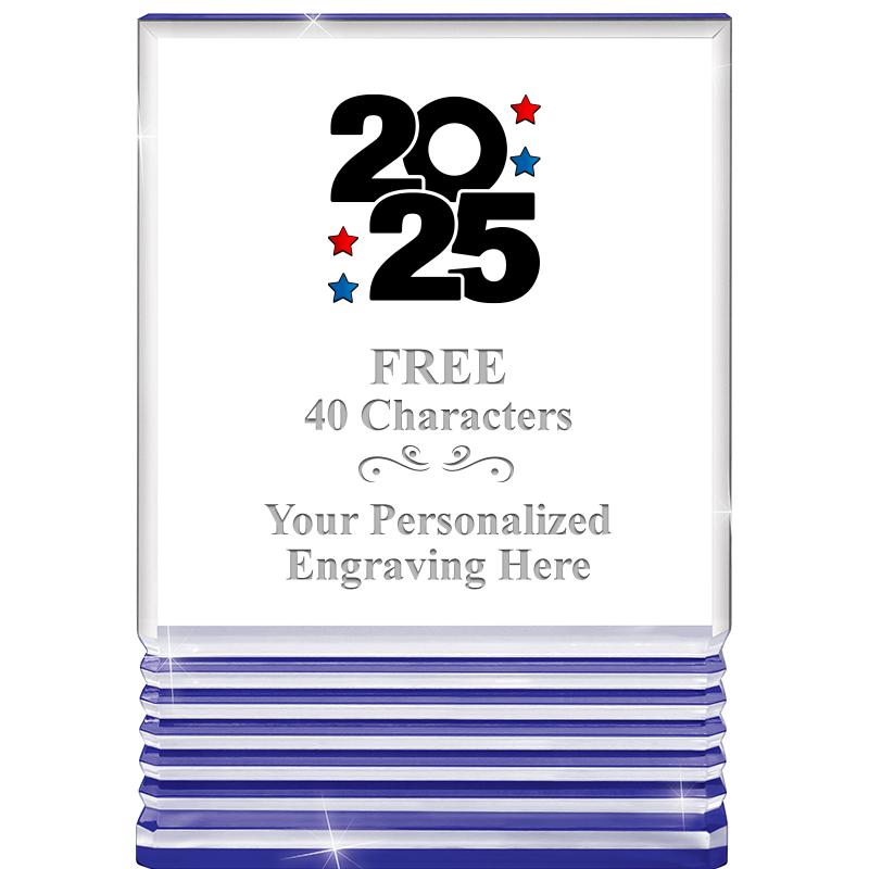 3.5"x5"BLUE ROCKWELL ACRYLIC