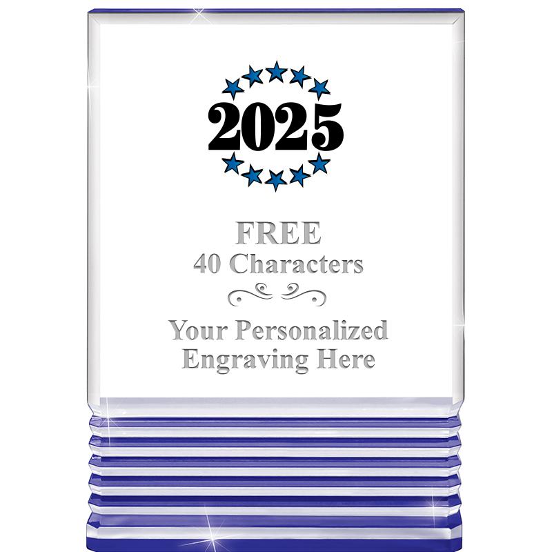 3.5"x5"BLUE ROCKWELL ACRYLIC