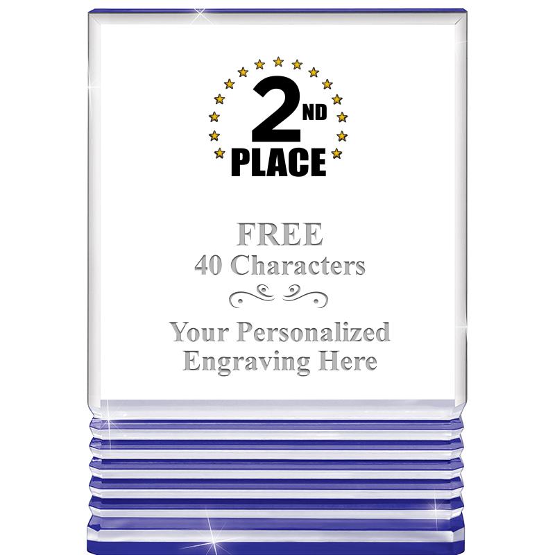 3.5"x5"BLUE ROCKWELL ACRYLIC