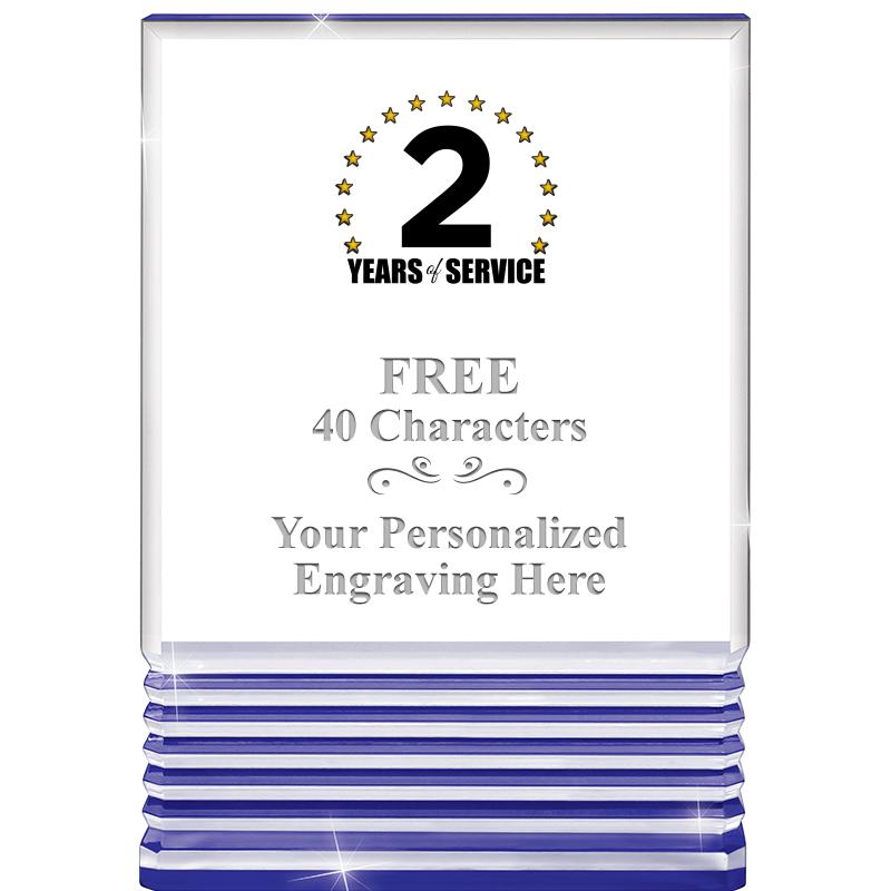 3.5"x5"BLUE ROCKWELL ACRYLIC