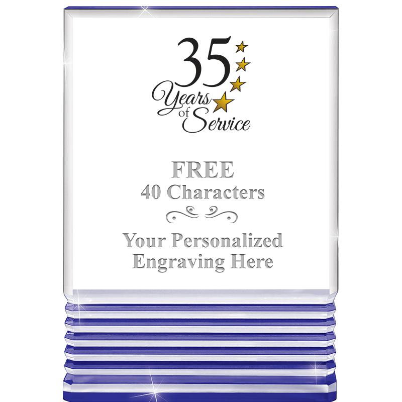 3.5"x5"BLUE ROCKWELL ACRYLIC