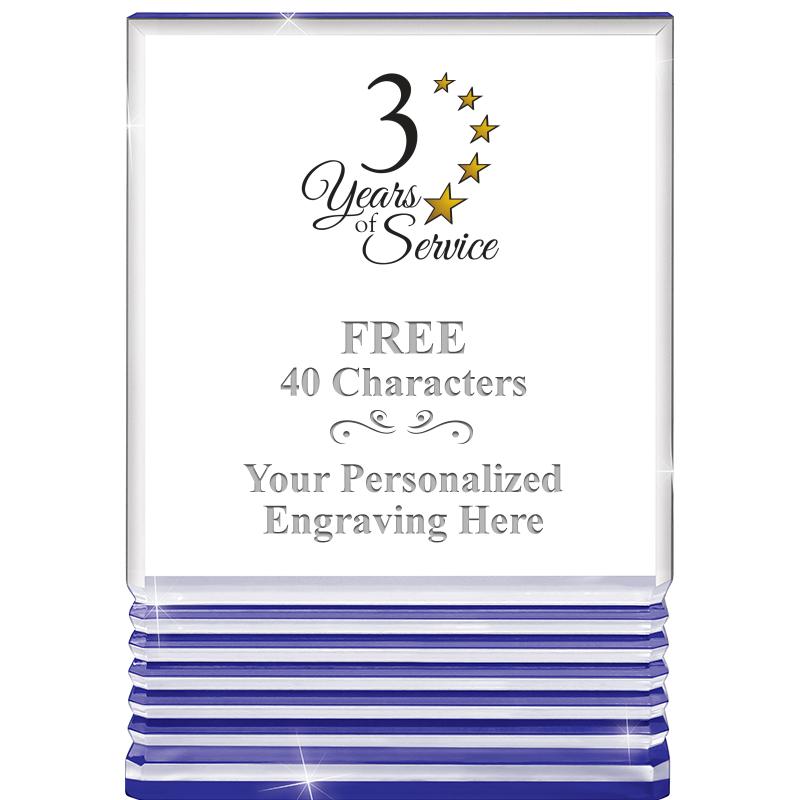 3.5"x5"BLUE ROCKWELL ACRYLIC