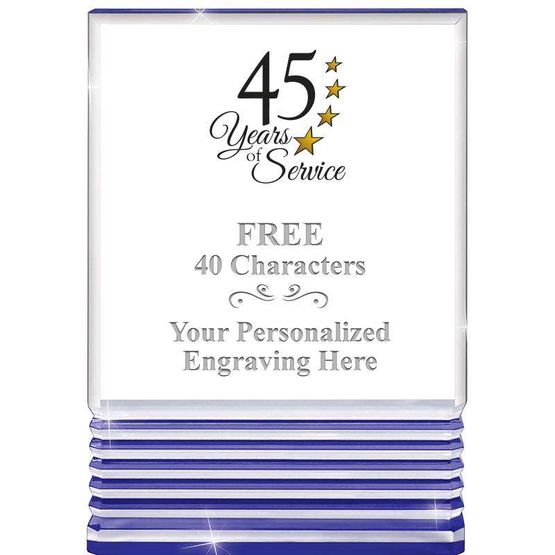 3.5"x5"BLUE ROCKWELL ACRYLIC