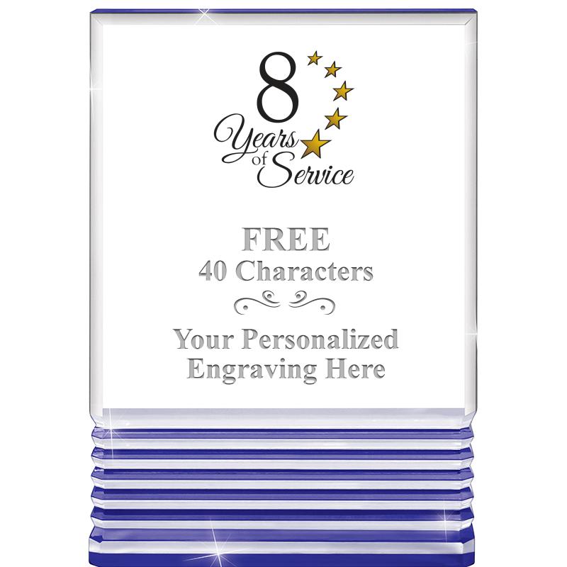 3.5"x5"BLUE ROCKWELL ACRYLIC