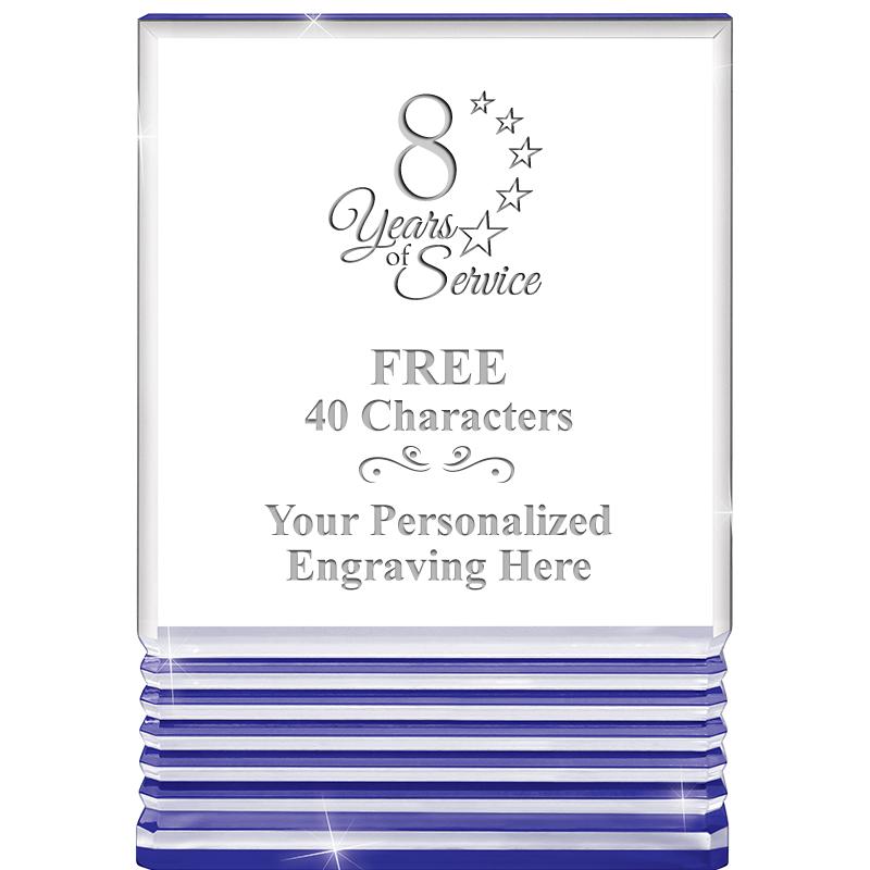 3.5"x5"BLUE ROCKWELL ACRYLIC