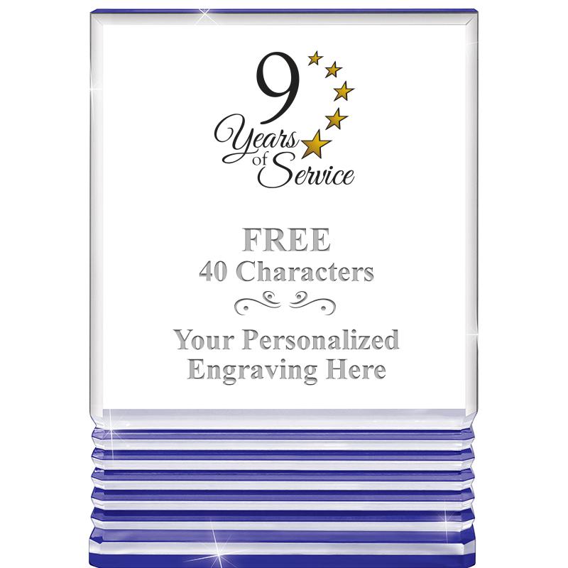 3.5"x5"BLUE ROCKWELL ACRYLIC