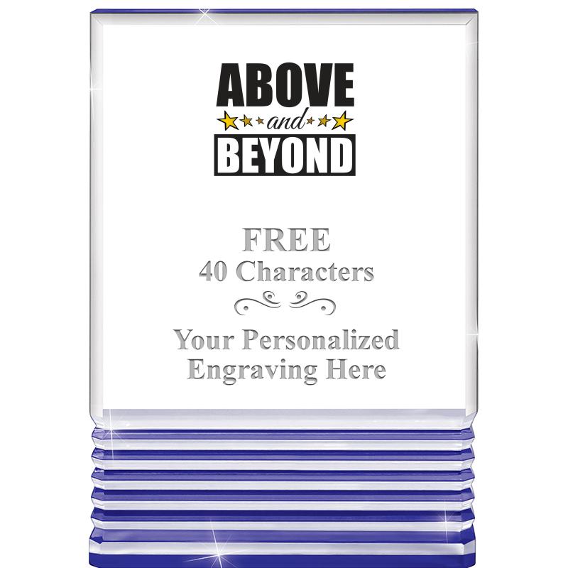 3.5"x5"BLUE ROCKWELL ACRYLIC