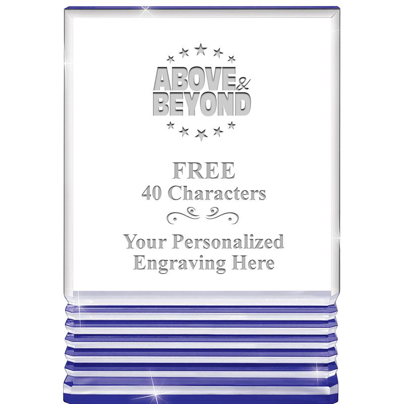 3.5"x5"BLUE ROCKWELL ACRYLIC