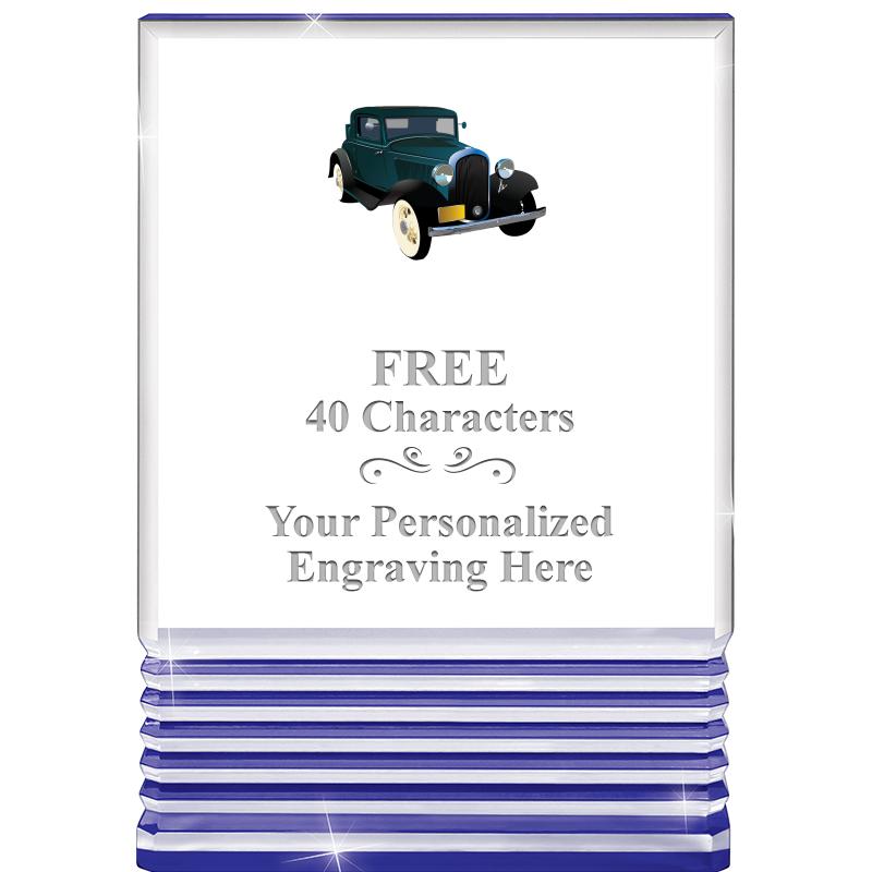 3.5"x5"BLUE ROCKWELL ACRYLIC