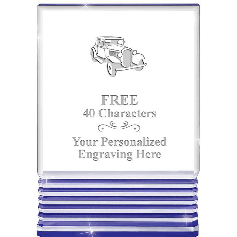 3.5"x5"BLUE ROCKWELL ACRYLIC