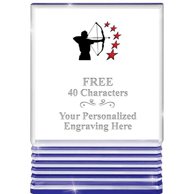 3.5"x5"BLUE ROCKWELL ACRYLIC