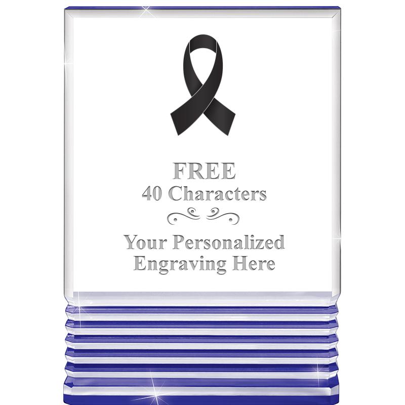 3.5"x5"BLUE ROCKWELL ACRYLIC