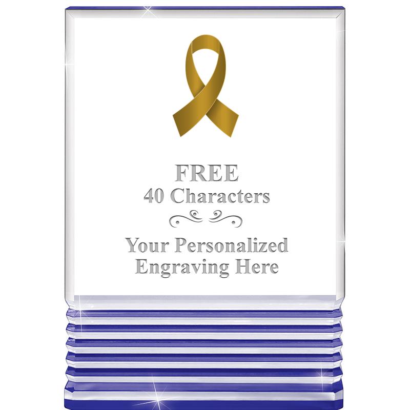 3.5"x5"BLUE ROCKWELL ACRYLIC