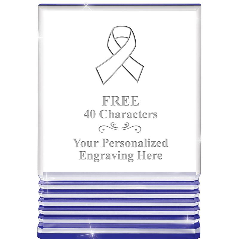 3.5"x5"BLUE ROCKWELL ACRYLIC