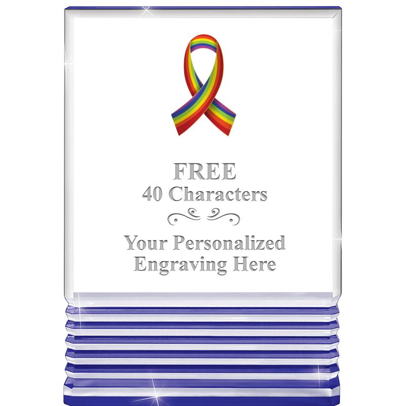 3.5"x5"BLUE ROCKWELL ACRYLIC