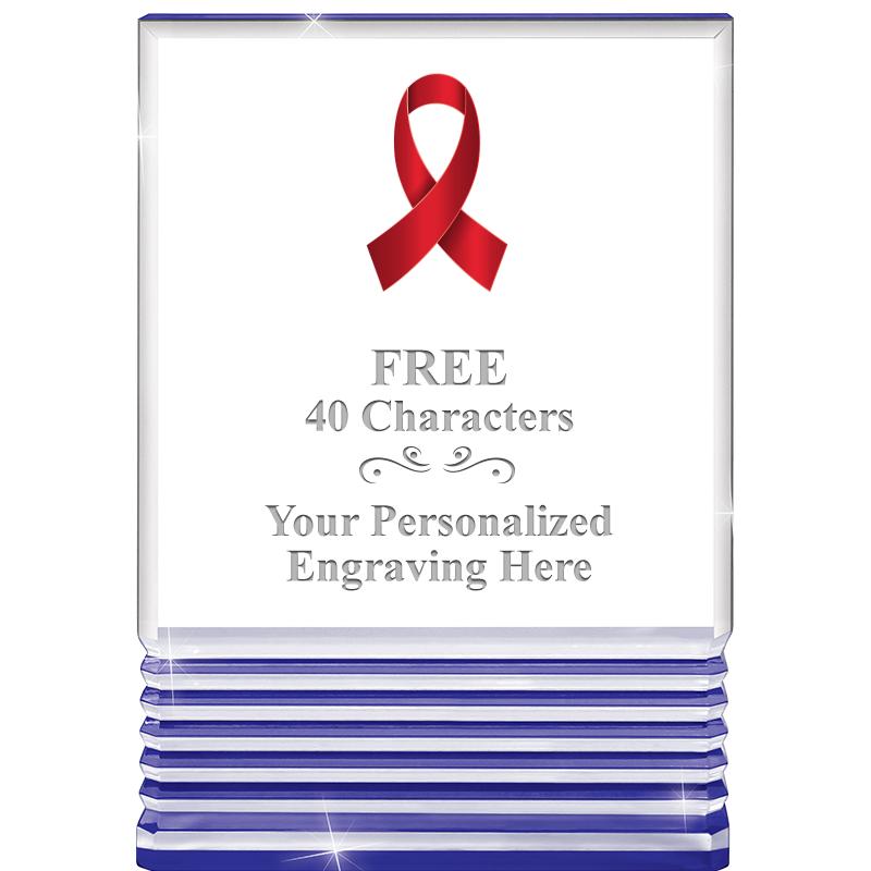 3.5"x5"BLUE ROCKWELL ACRYLIC