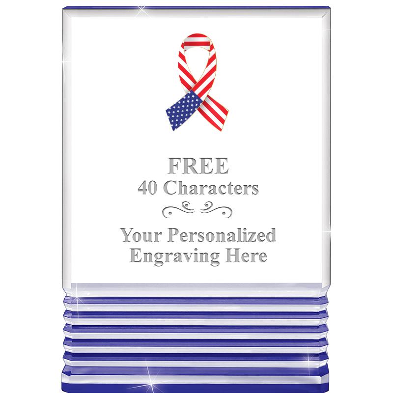 3.5"x5"BLUE ROCKWELL ACRYLIC