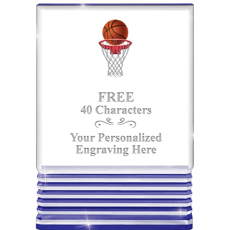 3.5"x5"BLUE ROCKWELL ACRYLIC