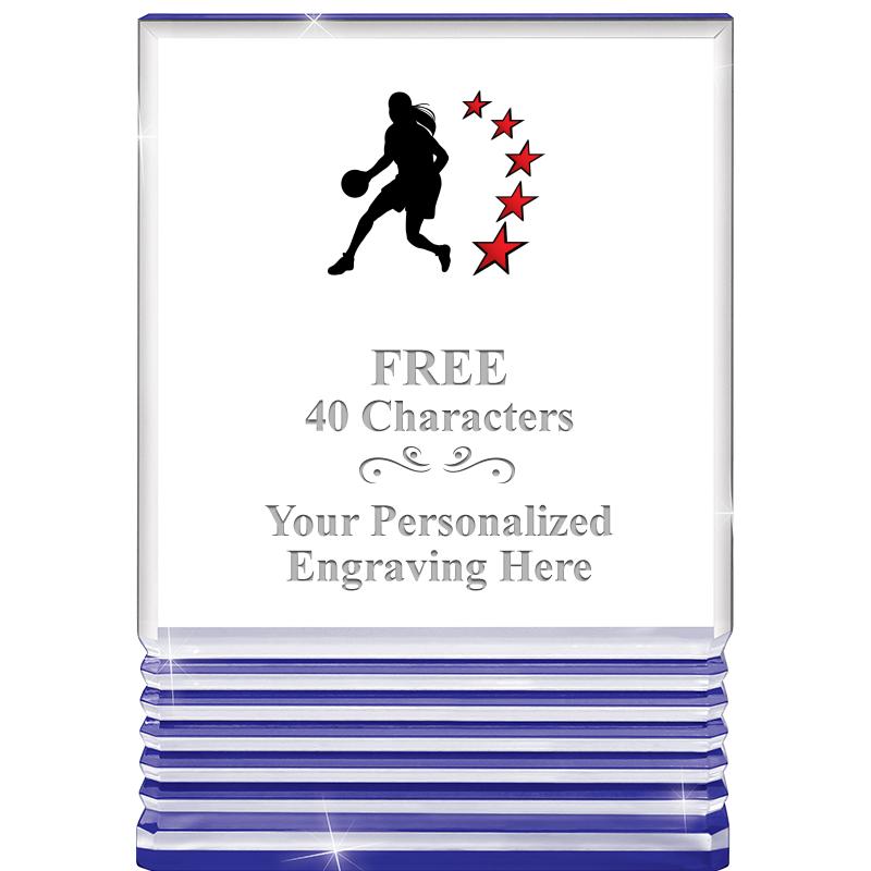 3.5"x5"BLUE ROCKWELL ACRYLIC