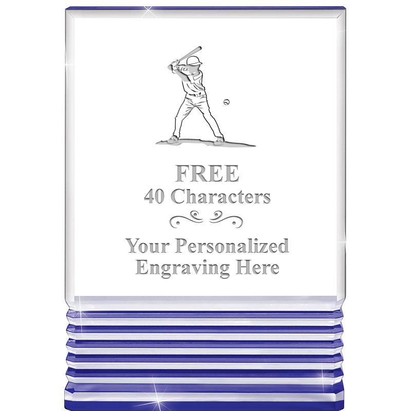 3.5"x5"BLUE ROCKWELL ACRYLIC