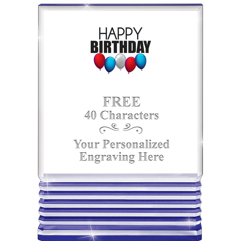 3.5"x5"BLUE ROCKWELL ACRYLIC