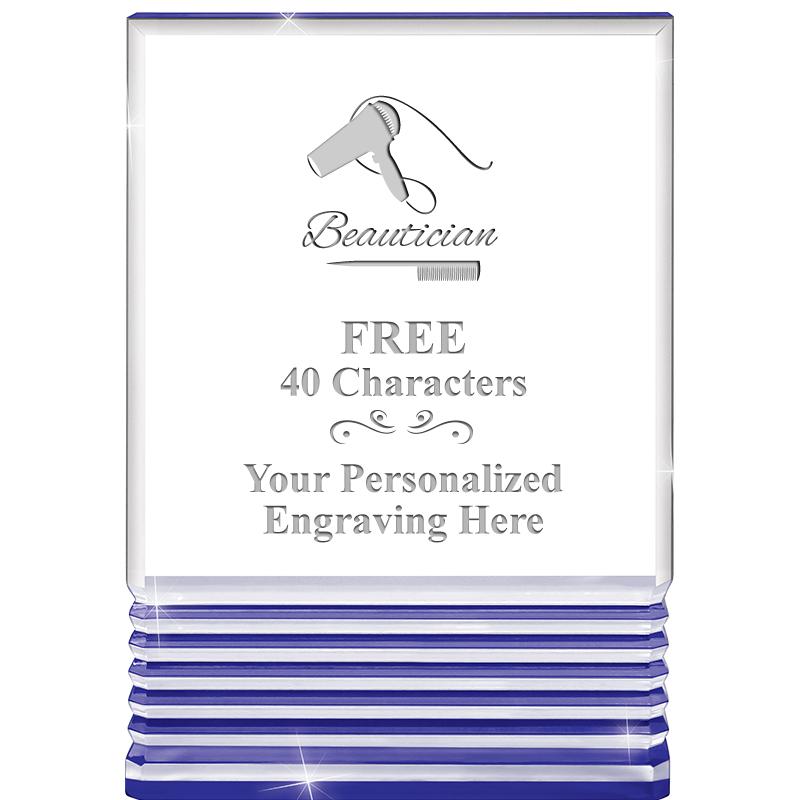 3.5"x5"BLUE ROCKWELL ACRYLIC