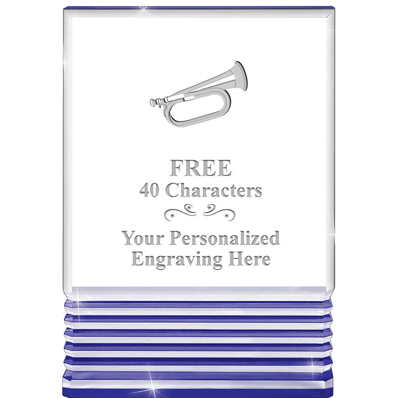 3.5"x5"BLUE ROCKWELL ACRYLIC