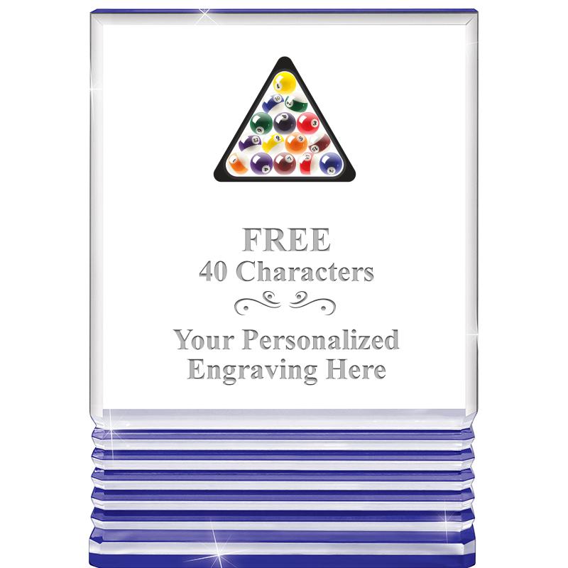 3.5"x5"BLUE ROCKWELL ACRYLIC