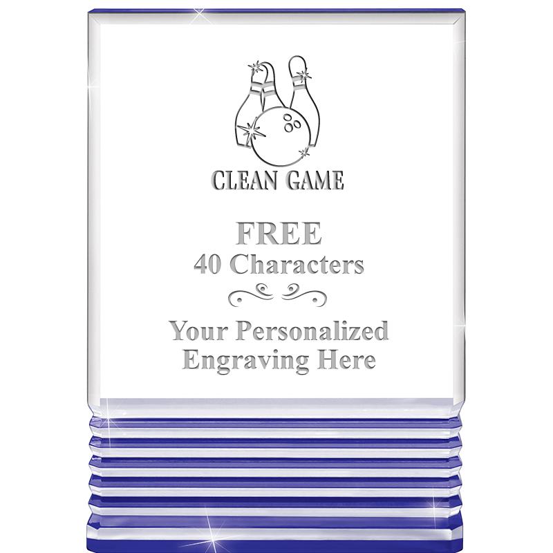 3.5"x5"BLUE ROCKWELL ACRYLIC