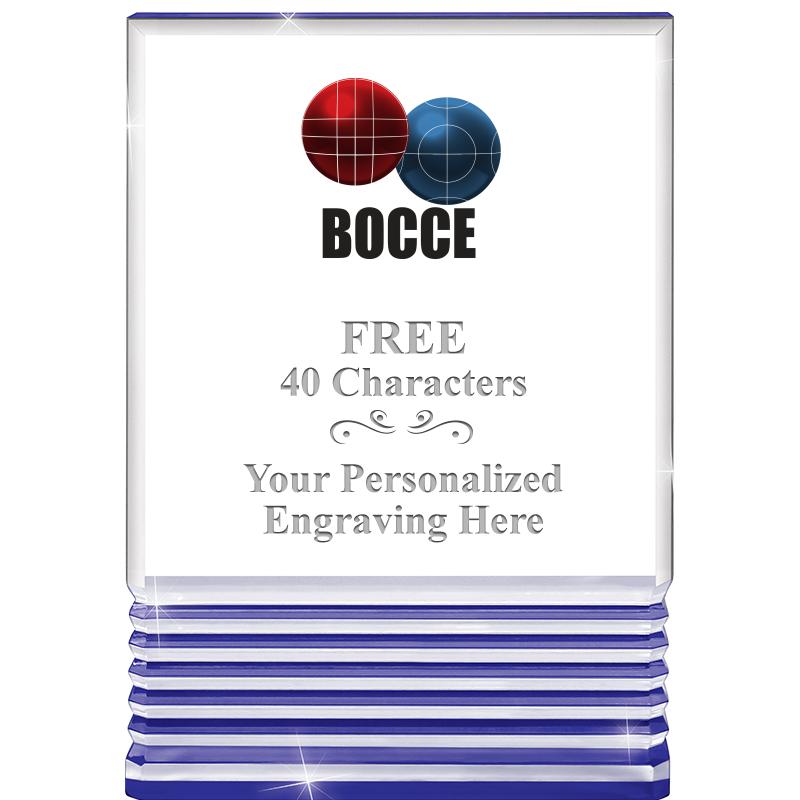 3.5"x5"BLUE ROCKWELL ACRYLIC