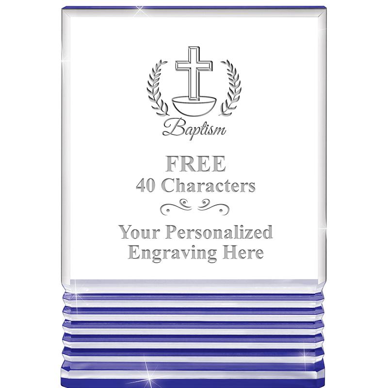 3.5"x5"BLUE ROCKWELL ACRYLIC