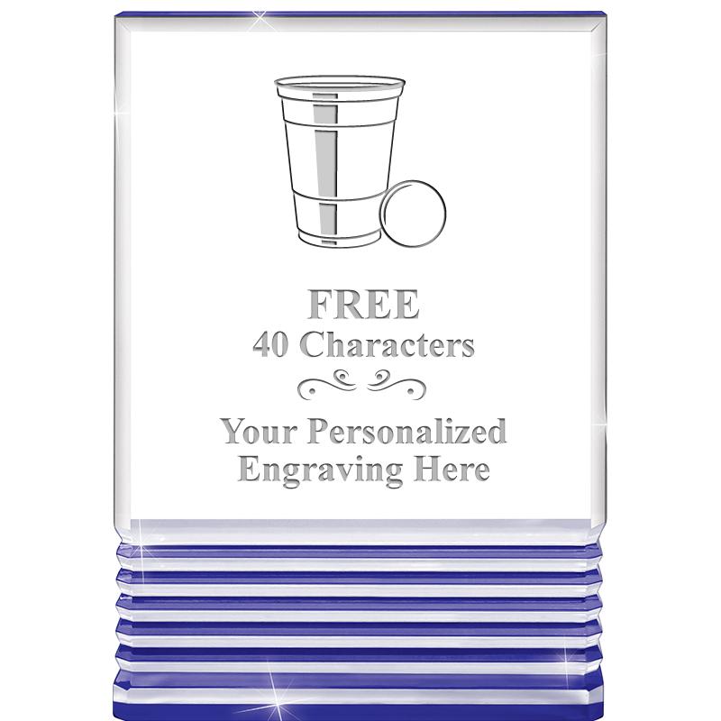 3.5"x5"BLUE ROCKWELL ACRYLIC