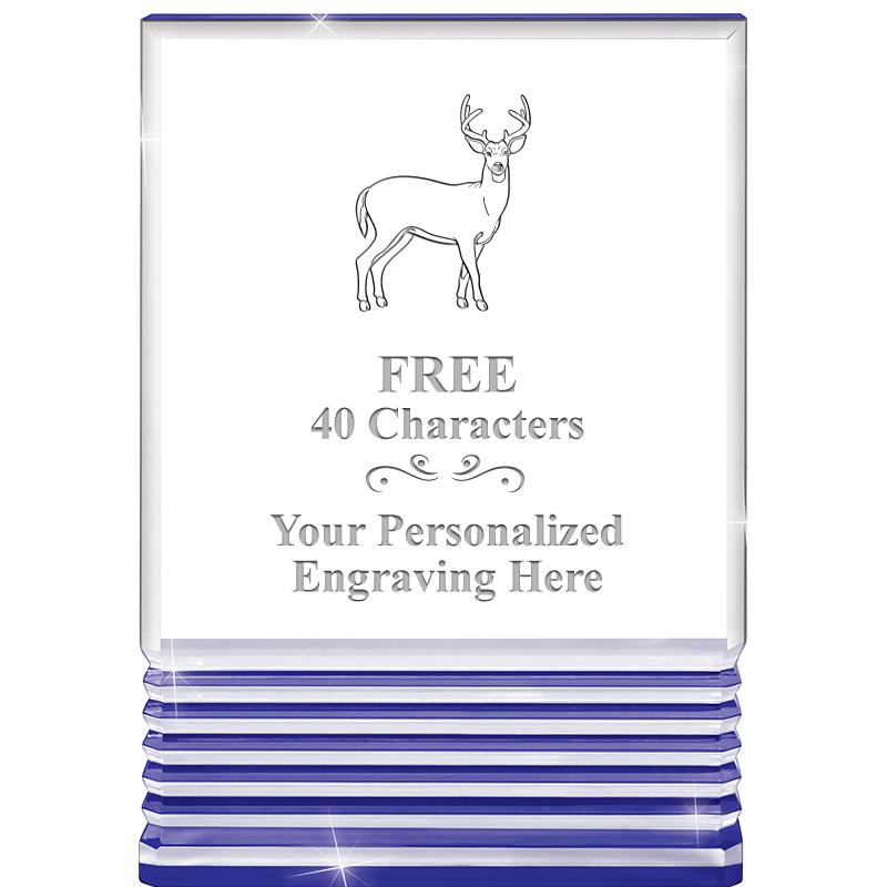 3.5"x5"BLUE ROCKWELL ACRYLIC