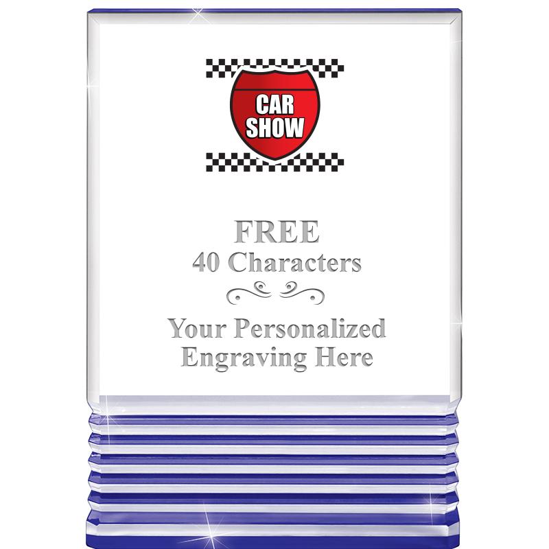 3.5"x5"BLUE ROCKWELL ACRYLIC